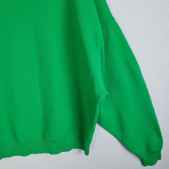 ZARA Boxy Sweater Kelly Green Oversized Turtleneck Minimalist Lagenlook size L - Picture 4 of 9